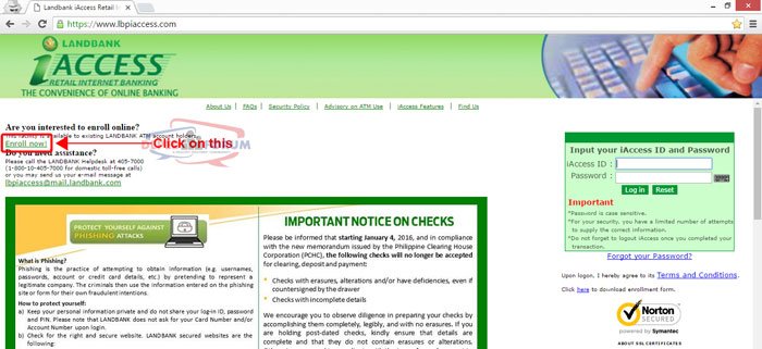 How to Enroll a Landbank iAccess Account