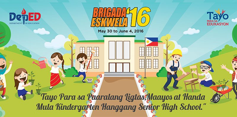 Brigada Eskwela 2016 Logo, T-shirt Design, and Banner Layout – DepEd Forum