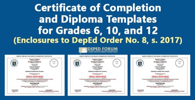 Certificate of Completion and Diploma